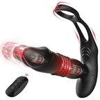 Saul - Dual Cock-Ring Thrusting Prostate Massager with 12 Vibrations