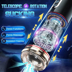 EMP - Automatic Sucking Telescopic Rotating Male Masturbator Cup Real Vagina Pocket Pussy Blowjob Machine