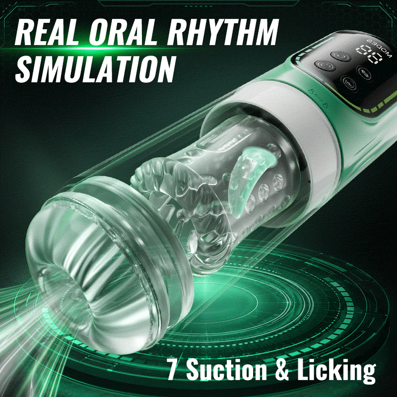 Heaven - 5 in 1 Automatic Masturbator Rotating Thrusting Suction Vibrating Licking Stroker