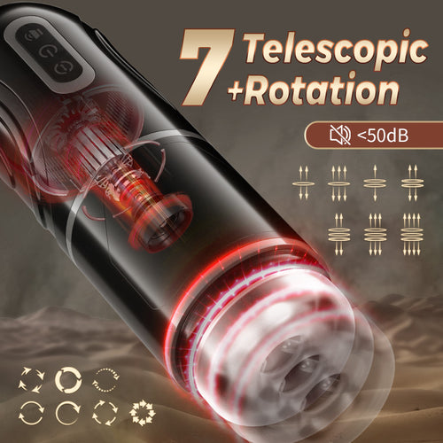 Chainsaw - 7 Thrusting Rotation Automatic Masturbator with Suction Base