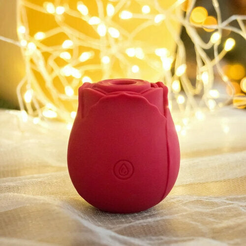 Eve - Rose-Patterned Clitoral Stimulator, 7-Speed Suction Bullet Vibrator
