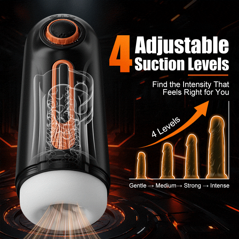 Allen - 6-in-1 Thrusting, Vibrating & Heating Blow Job Masturbator Cup with 4 Suction Modes