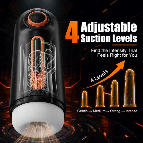 Allen - 6-in-1 Thrusting, Vibrating & Heating Blow Job Masturbator Cup with 4 Suction Modes