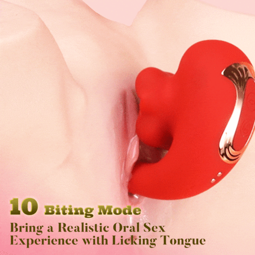 Lev - Tongue Licking G-spot Vibrator with 10 Biting Clitoral Stimulators