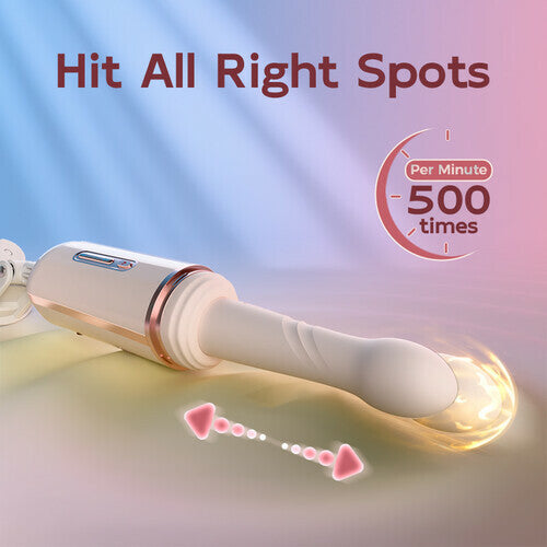 Midi - Pyro Heating 7 Thrusting & Vibration 2 In 1 Dildo Machine