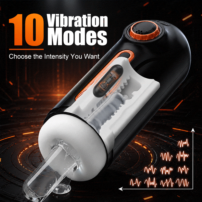 Allen - 6-in-1 Thrusting, Vibrating & Heating Blow Job Masturbator Cup with 4 Suction Modes
