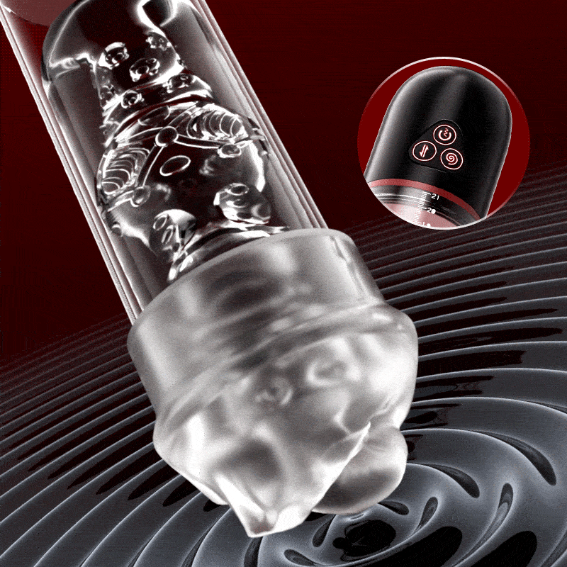Dema - Vibrating & Sucking 2 IN 1 Lips Penis Pumps Male Sex Toys