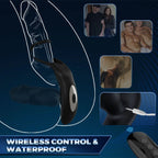 Saul - Thrusting & 12 -Vibrating Cock Rings Prostate Massager