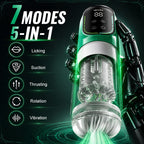 Heaven - 5 in 1 Automatic Masturbator Rotating Thrusting Suction Vibrating Licking Stroker