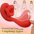 Lev - Tongue Licking G-spot Vibrator with 10 Biting Clitoral Stimulators