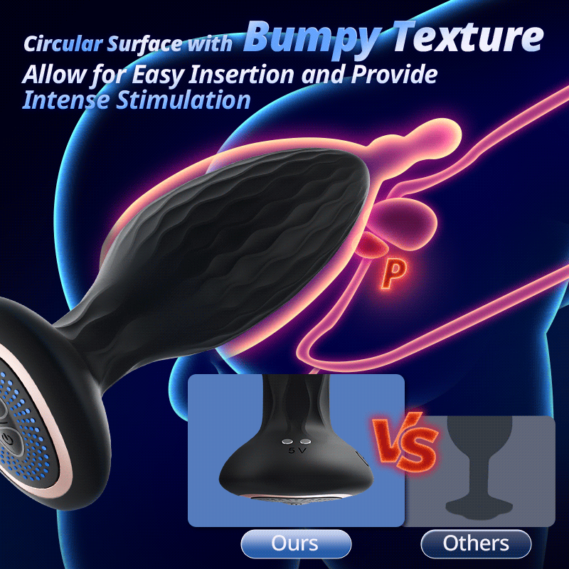 ERO - LED Light 360° Rotation & Vibration Remote Control Anal Plug For Solo or Couple
