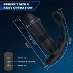 Saul - Thrusting & 12 -Vibrating Cock Rings Prostate Massager