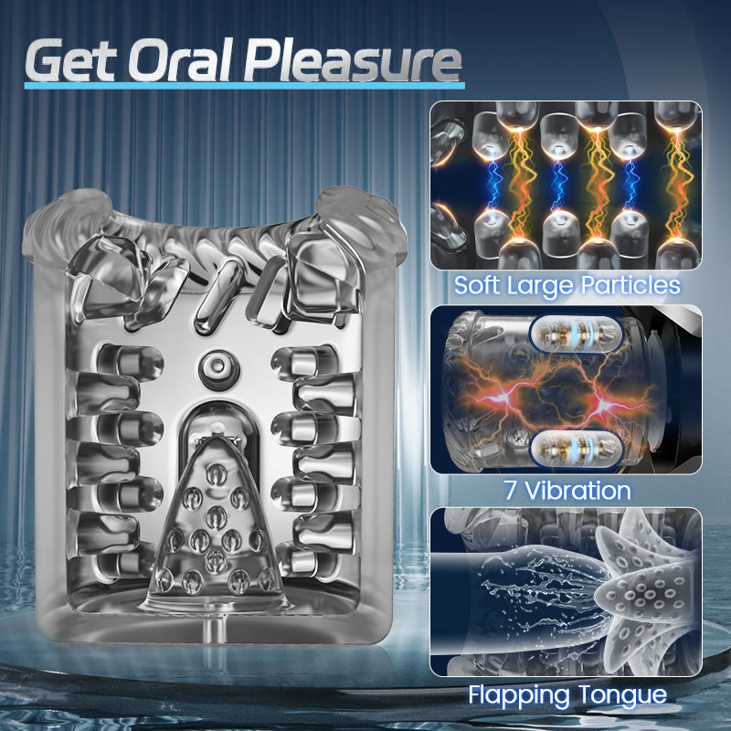 King -Powerful Suction 360° Deep Tight Wrapping Easy to Clean Masturbator