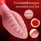 Sera - Tongue-Shaped 360° Rotating Anal Plug with Rose Base for Women & Men