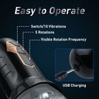 TORNADO -5 Rotating + 10 Vibrating Transparent Sleeve Oral Sex Cup