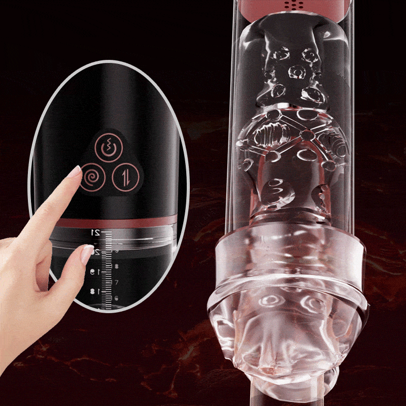 Dema - Vibrating & Sucking 2 IN 1 Lips Penis Pumps Male Sex Toys