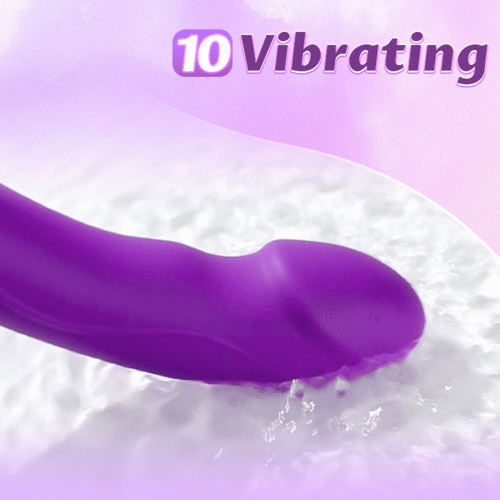 Loria - Couples 10 Tapping & Vibrating G-spot Clit Stimulator Strapless Double-ended Remote Control Dildo