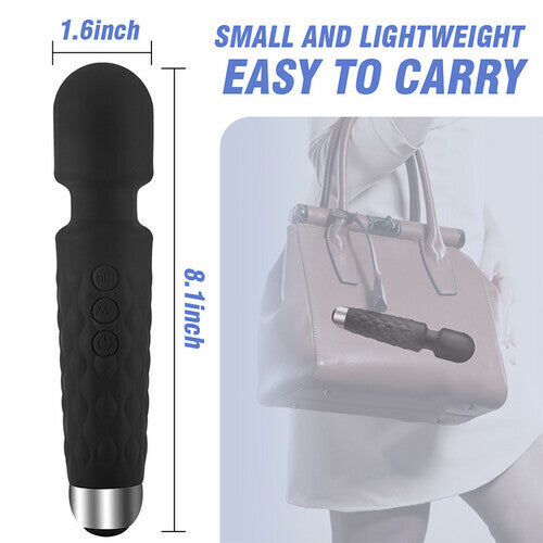 Mas - 8 Speeds 20 Frequencies Vibrating AV Clitoral G-Spot Massager