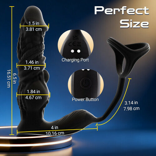 Leon - Strong Strike Enhanced Version 6-in-1 Rapid Thrusting Remote & App-Controlled Prostate Massager