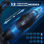 Saul - Thrusting & 12 -Vibrating Cock Rings Prostate Massager