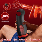 Queen - 9 Vibrations 4 Clamping Suctions Clamping Suction Oral Simulation Male Masturbator
