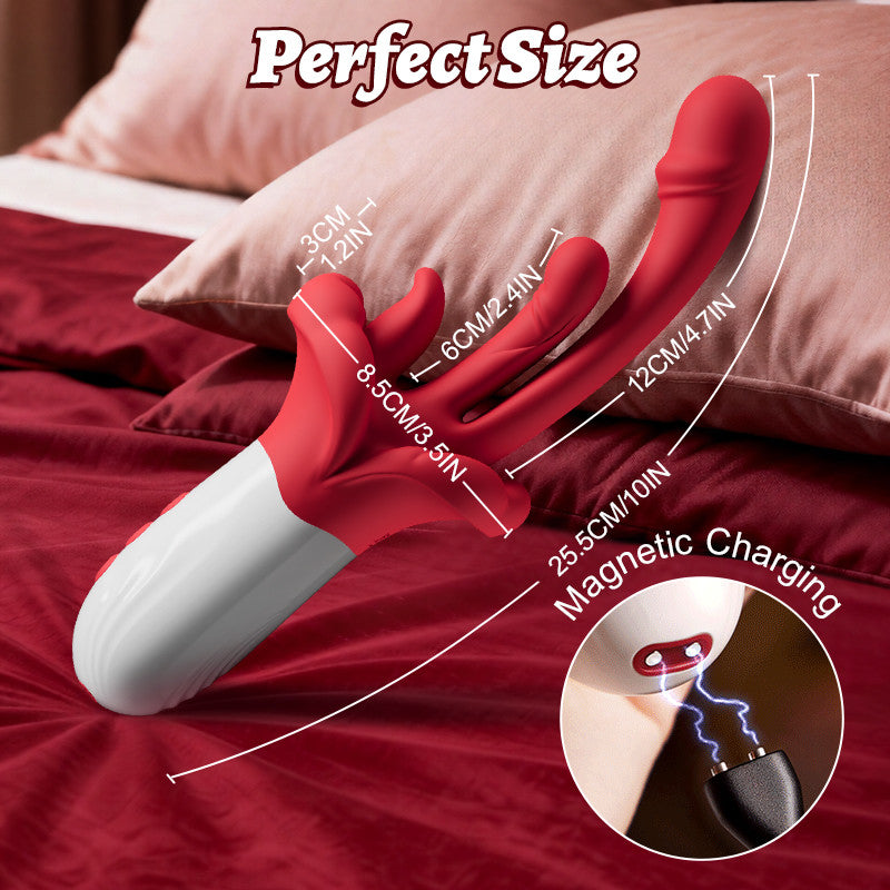 【Self-Love Collection】Tindra - New Upgraded 4 In 1 Tongue Licking & Swings & Heating G-spot Vibrator For Women