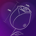 Eve - Rose-Patterned Clitoral Stimulator, 7-Speed Suction Bullet Vibrator
