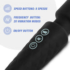 Mas - 8 Speeds 20 Frequencies Vibrating AV Clitoral G-Spot Massager