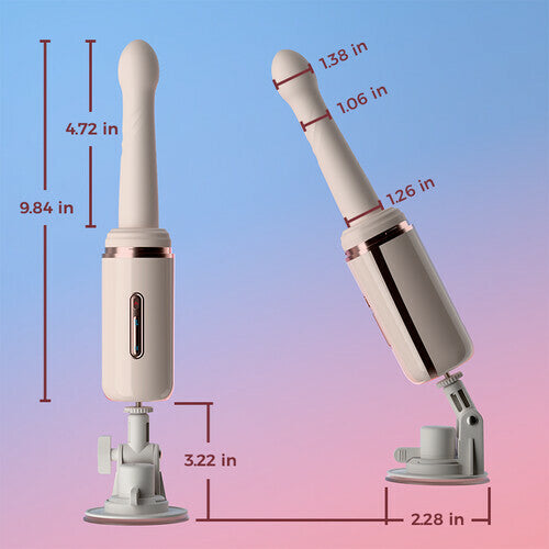 Midi - Pyro Heating 7 Thrusting & Vibration 2 In 1 Dildo Machine