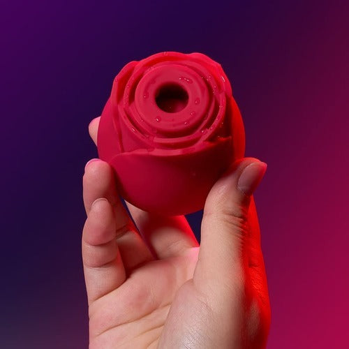 Eve - Rose-Patterned Clitoral Stimulator, 7-Speed Suction Bullet Vibrator