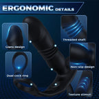 Saul - Thrusting & 12 -Vibrating Cock Rings Prostate Massager
