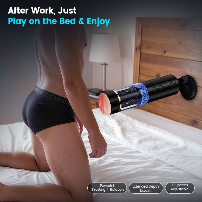 STORM - Intense Thrusting & Spinning Hands-Free Thrusting Rotating Blowjob Machine